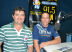 O vice-presidente do clube Paulinho Vieira e o diretor João Carlos no estúdio da 91.5 FM Cerro Cora